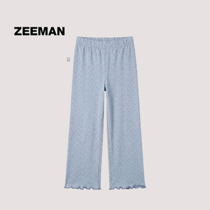 Zeeman Girls Light Blue Polka Dot Wide Leg Flapper Pants