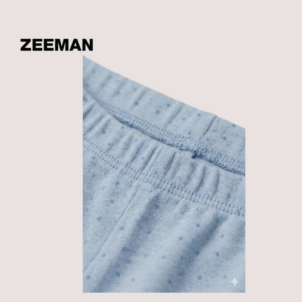 Zeeman Girls Light Blue Polka Dot Wide Leg Flapper Pants