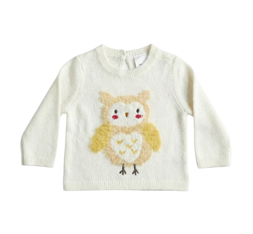 Cozy Cream Hoot Knit