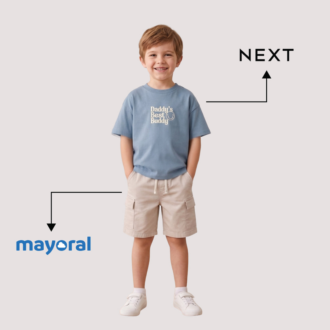 Mayoral Kids "Daddy's Best Buddy" T-Shirt & Shorts Set (2-Piece)