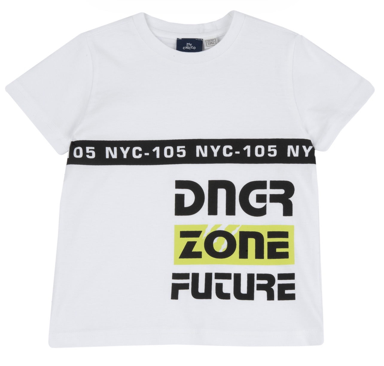 Boys' Urban "Danger Zone" Graphic T-Shirt | White
