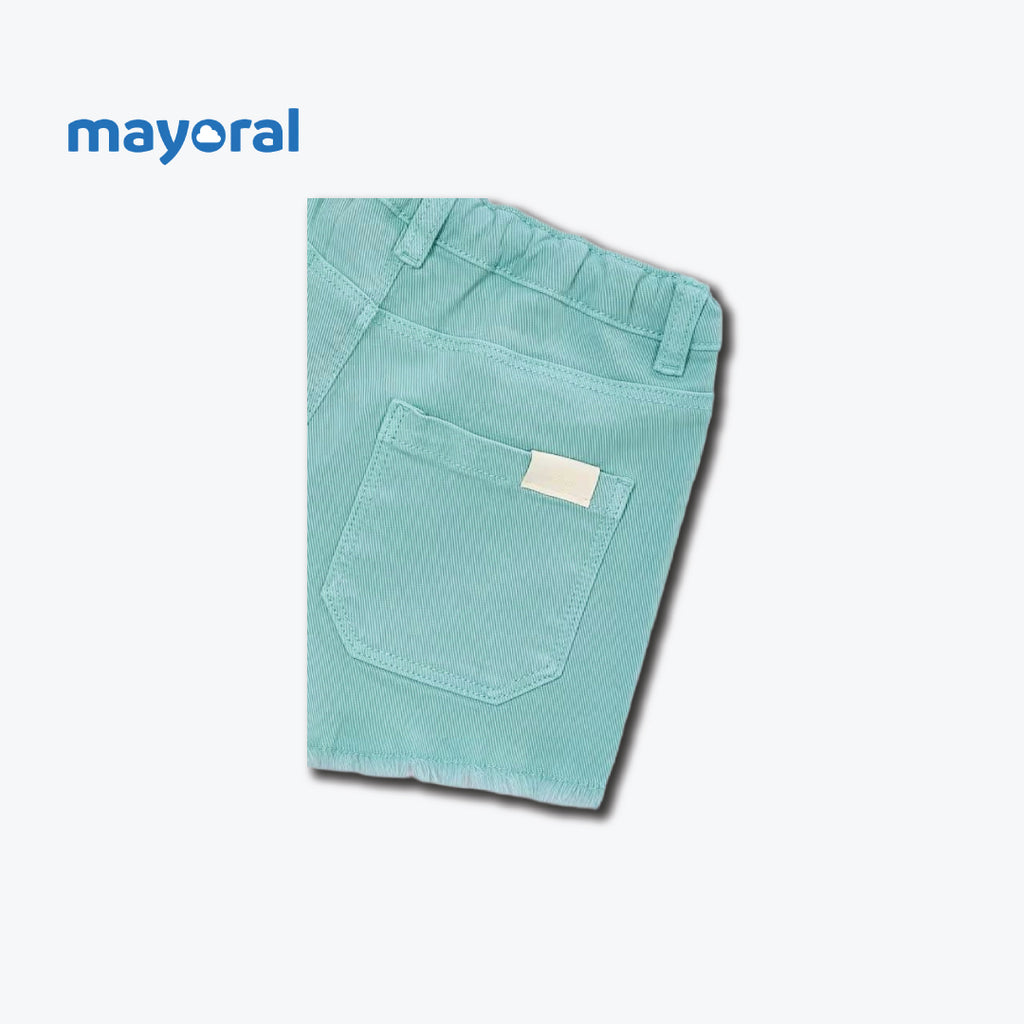 MAYORAL DENIM SHORTS PASTEL AQUA