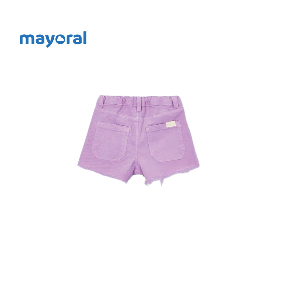 MAYORAL DENIM SHORTS BRIGHT LILAC