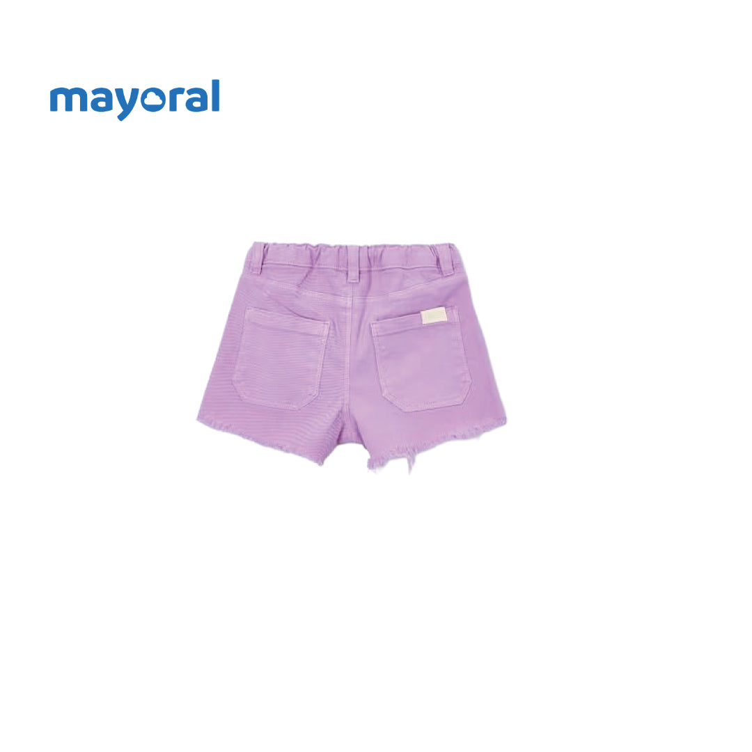 MAYORAL DENIM SHORTS BRIGHT LILAC