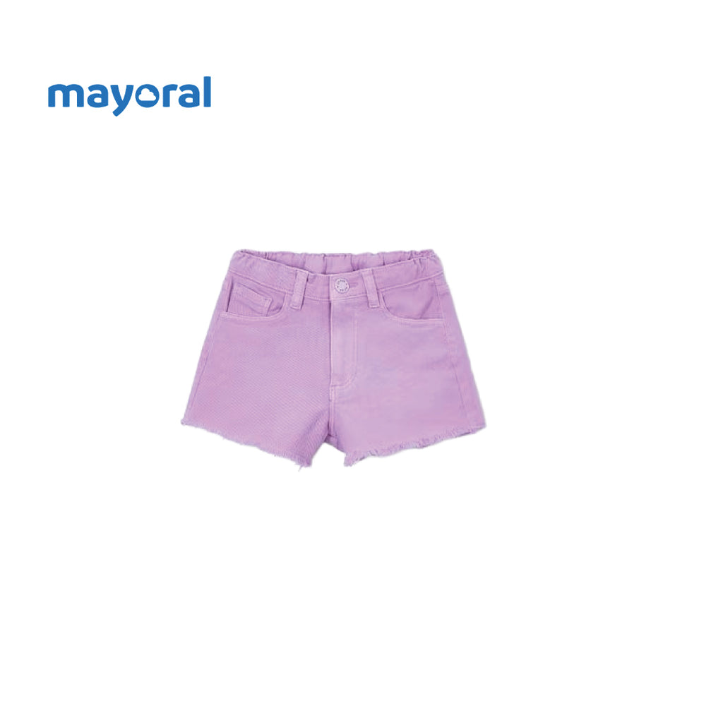 MAYORAL DENIM SHORTS BRIGHT LILAC