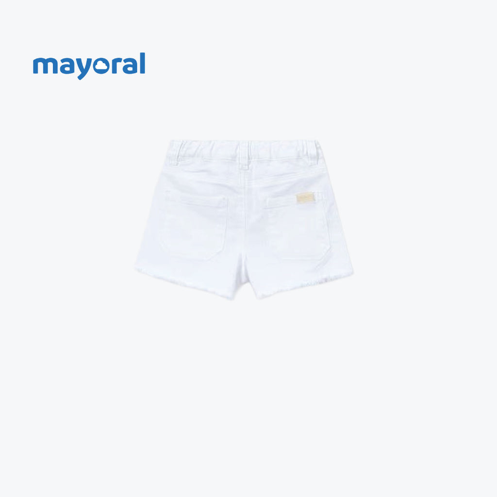 MAYORAL DENIM SHORTS WHITE