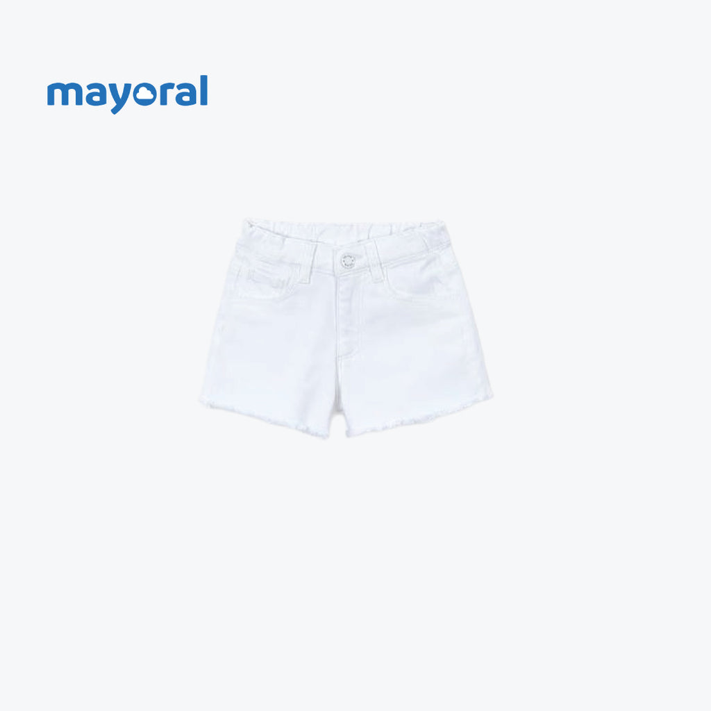 MAYORAL DENIM SHORTS WHITE
