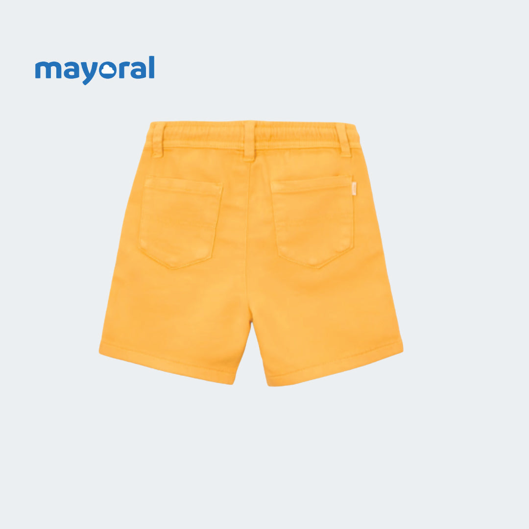 Mayoral Kids Cotton Chino Shorts (Pack of 2) – Yellow & Red