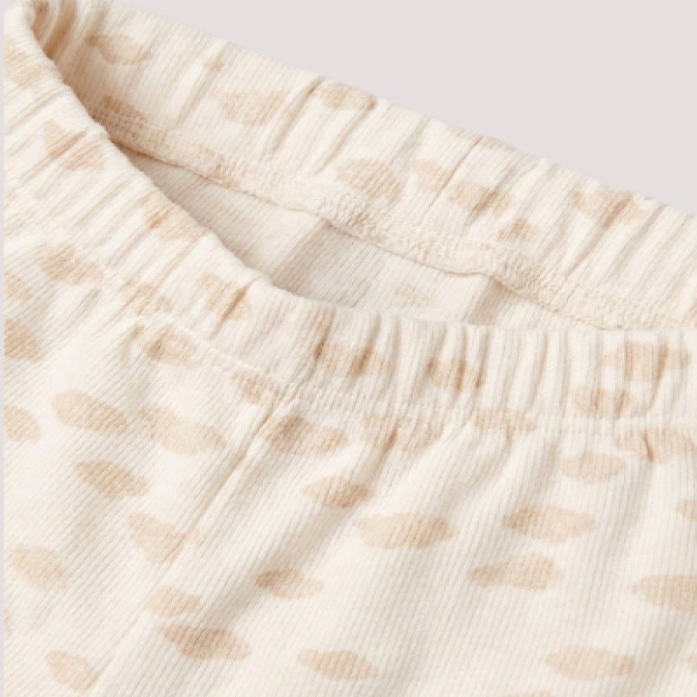 Zeeman Girls Cream Wide Leg Flapper Pants with Subtle Yellow Print