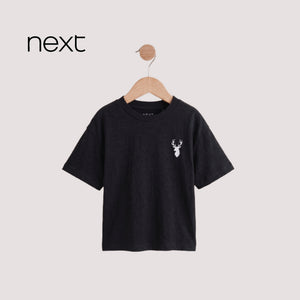 Next Kids Black Stag Logo T-Shirt