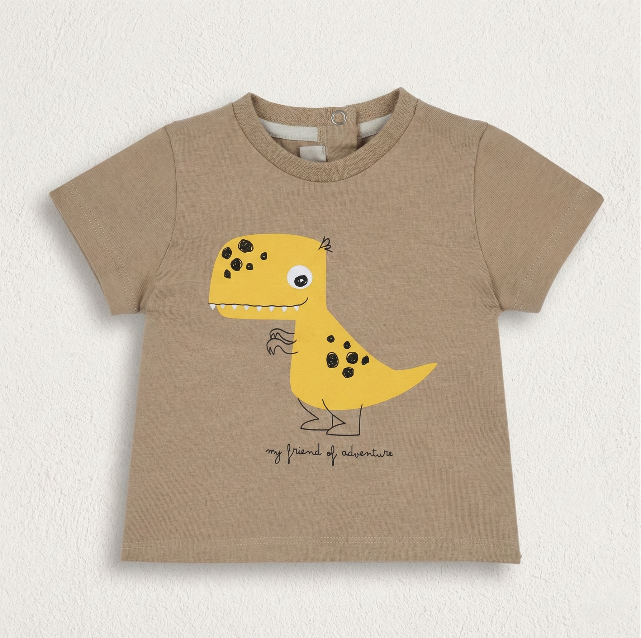 Toddler "Friend of Adventure" Dinosaur T-Shirt | Khaki