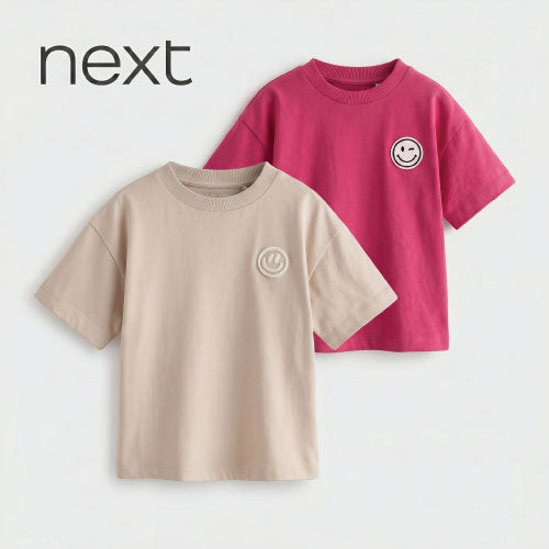 Original NEXT Toddler Smiley Face T-Shirt Set (2-Pack)
