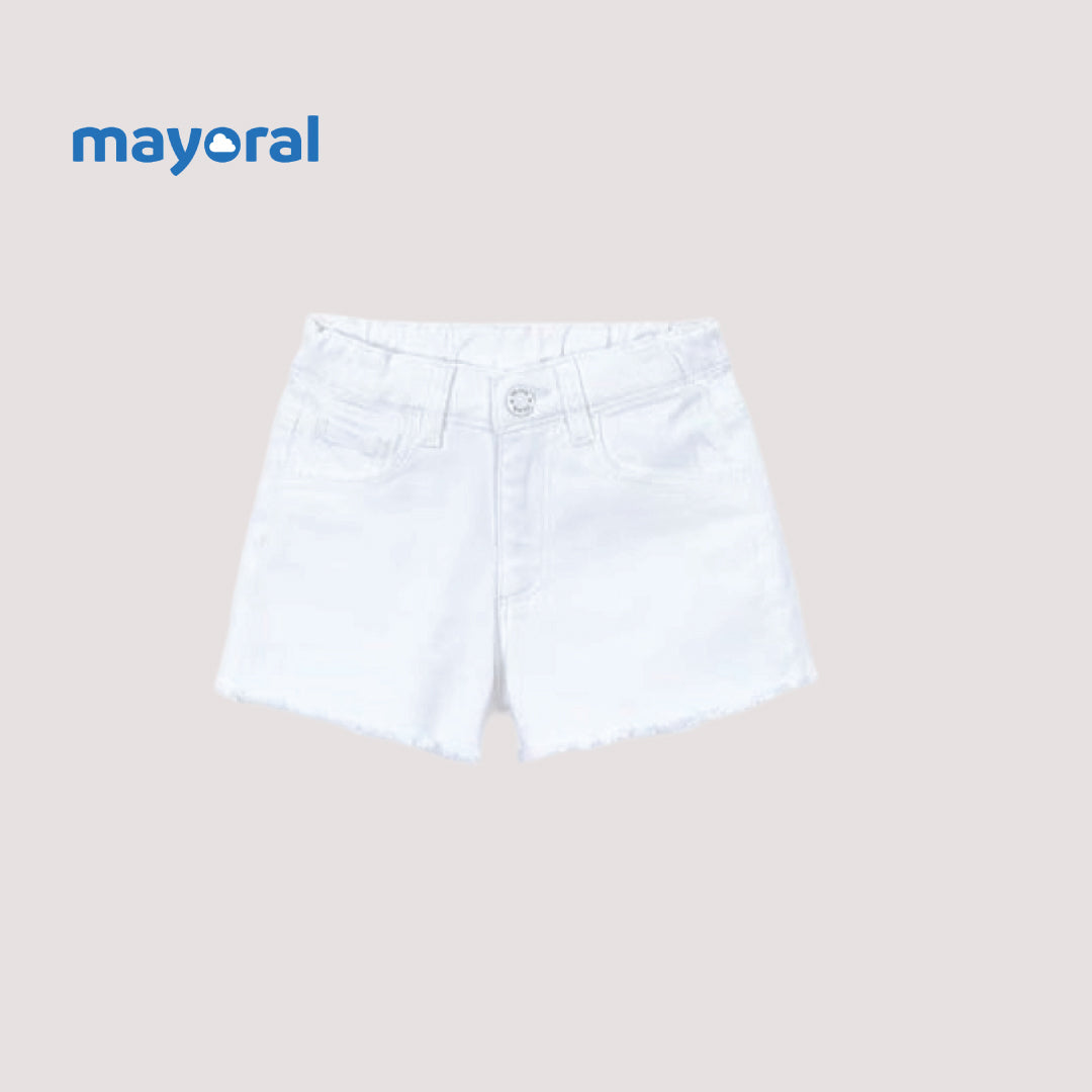 Mayoral Girls "Hello Tomato" T-Shirt & Denim Shorts Set (2-Piece)