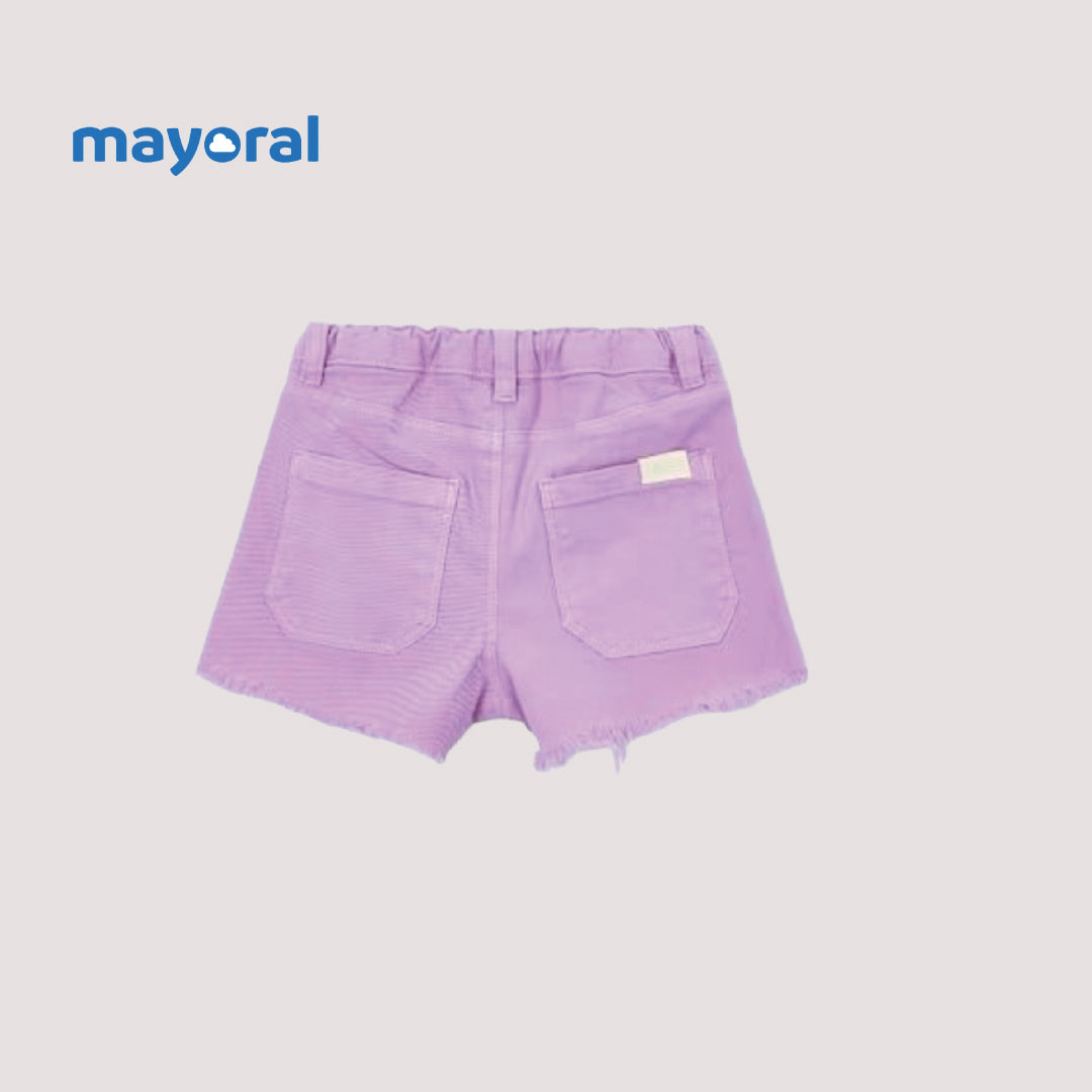 Mayoral Girls Denim Shorts (Pack of 2) – Purple & Mint Green