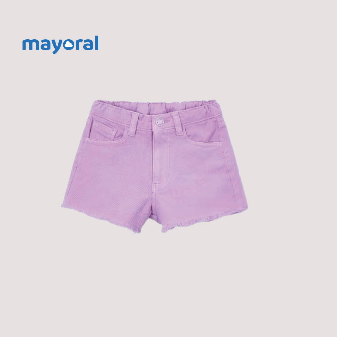 Mayoral Girls Denim Shorts (Pack of 2) – Purple & Mint Green