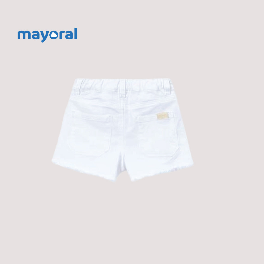 Mayoral Girls "Hello Tomato" T-Shirt & Denim Shorts Set (2-Piece)