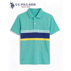 U.S. Polo Assn. Boys' Colorblock Stripe Polo Shirt